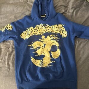 Blue and White Hellstar hoodie